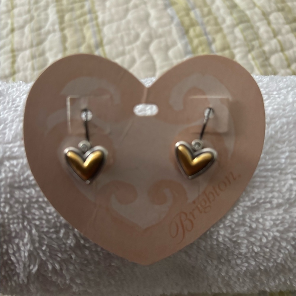 Brighton Harmony 2Tone Heart Earrings NEW